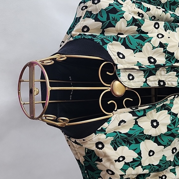 🔥🔥🔥SALE!!!WHO WHAT WEAR Size S Floral Bomber Jacket - Picture 5 of 10